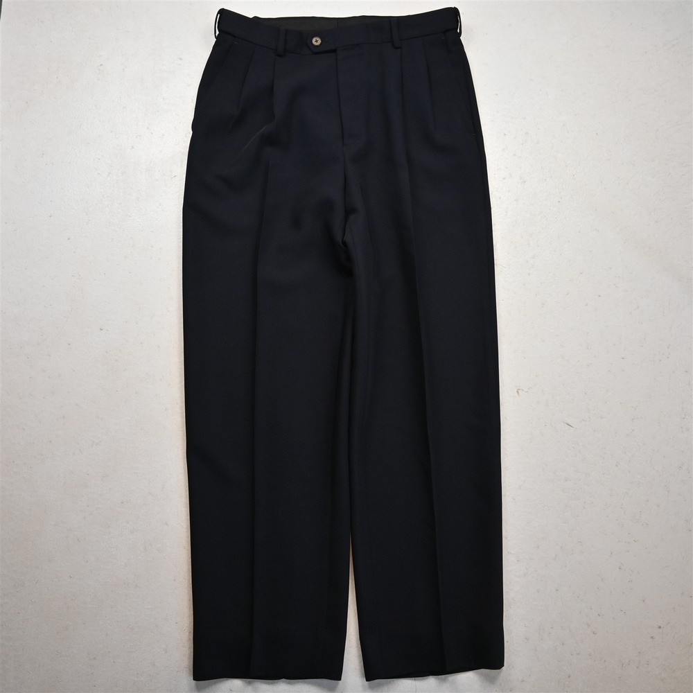 TravelSmith 33x32 Navy Blue Expander Waist Pleated High‎ Waist Dress Mens Pants